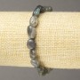 Elastic Bracelet, Labradorite, Tumbled, Diameter 9x12(+-)mm