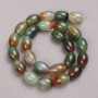 Brazilian Agate Stone Beads on Thread, Smooth Oval, Diameter 16x12mm +/-, Length 38cm +
