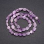Natural Amethyst Stone Beads, Tumbled, Diameter 8x10 (+/-) mm, Length 38cm