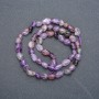 Natural Ametrine Stone Beads on Thread, Tumbled, Diameter 7x5mm, Length 40cm +