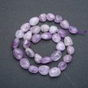Natural Amethyst Stone Beads on Thread, Tumbled, Diameter 14x10mm, Length 40cm +