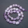 Natural Amethyst Stone Beads on Thread, Tumbled, Diameter 14x10mm, Length 40cm +
