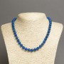 Necklace Imperial Jasper Blue (pressed) smooth round beads, diameter 6mm+/-, length 45cm+