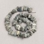 Beads on Thread Raw Stone Labradorite Tumbled, diameter 13x8(+-)mm, length 41cm