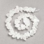 Beads on a String Raw Stone Rock Crystal, Tumbled, Diameter 13x8(+-)mm, Length 41cm