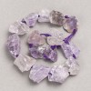 Raw Amethyst Nugget Beads on Strand, Tumbled, Diameter 20x29(+-)mm, Length 42cm