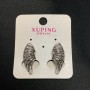 Xuping Rhodium Earrings with White Rhinestones, diameter 23x10mm +