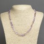 Necklace of Natural Amethyst Stone Tumbled, Diameter 7x6mm+-, Length 45cm+