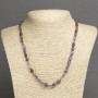 Necklace of Natural Ametrine Stone Tumbled, Diameter 7x5mm+-, Length 45cm+