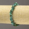 Natural Stone Chrysocolla Chip Bracelet on Elastic, Diameter 6mm+