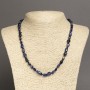 Natural Stone Sodalite Necklace, Tumbled, Diameter 8x5mm+-, Length 45cm+