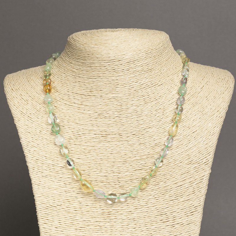 Assorted Necklace (Amethyst, Citrine, Prehnite), Tumbled, Diameter 8x6mm+-, Length 45cm+