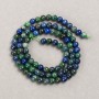 Beads on Thread, Natural Azurite Smooth Round, Diameter 4.5mm +/-, Length 39cm +
