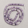 Beads on Thread, Natural Amethyst Stone, Rondelle, Diameter 4x2.5mm +/-, Length 38cm +