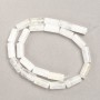 Natural Stone Rock Crystal Cylinder Beads on a Thread, Diameter 8x17mm +/-, Length 39cm+