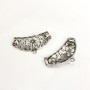 Pack of 5 Pendant Bails 32x15mm +/- Silver-tone Metal