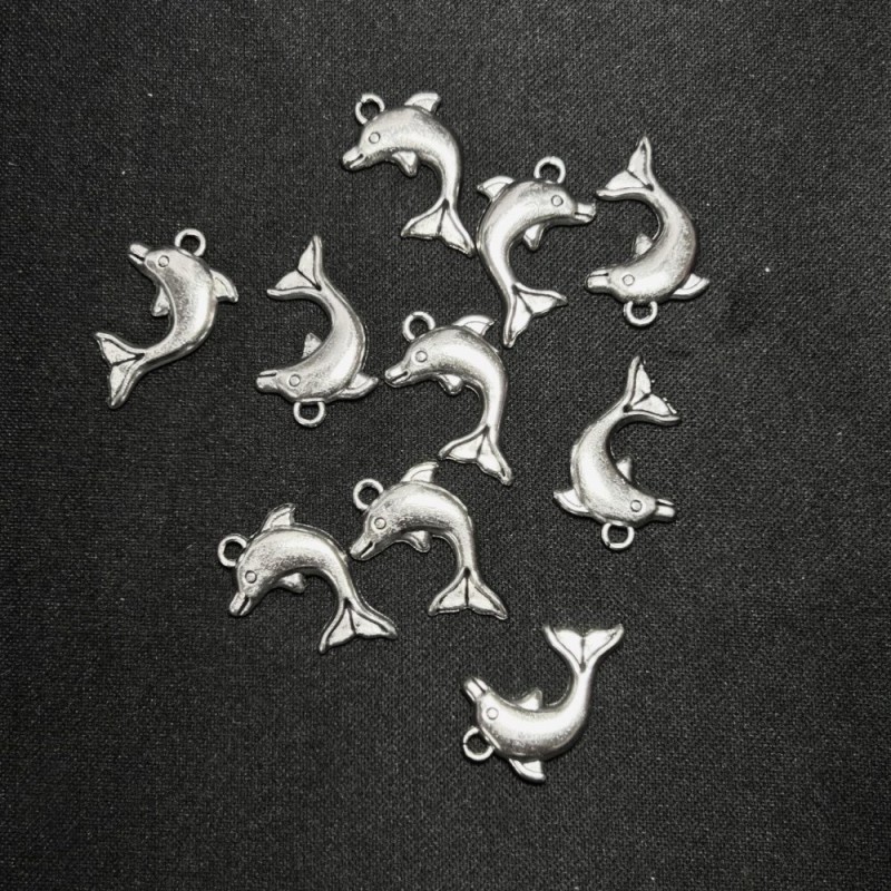 Pendant Findings Dolphin 34×15mm packaging 20g ±10pcs