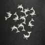 Pendant Findings Dolphin 34×15mm packaging 20g ±10pcs