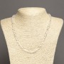 Natural Stone Necklace Rock Crystal, tumbled, diameter 6x8mm+-, length 45cm+