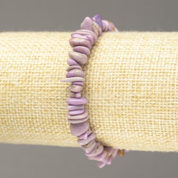 Elastic Bracelet with Phosphosiderite (Synthetic) Chips 8x3mm+