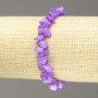 Elastic Bracelet Tinted Quartz Chip, 8mm+ Diameter