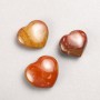 Souvenir Stone Heart Red Jasper, assorted sizes 35x40mm+- (per 100g)