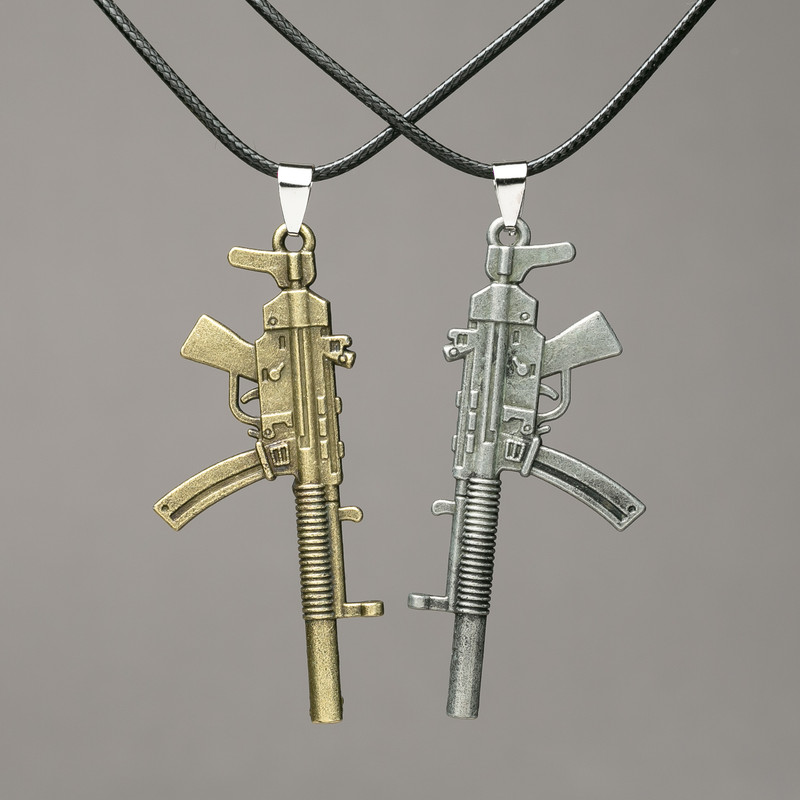 Matching Rifle Pendants on Cord, 70x30mm + -, 45-50cm Length