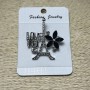 Brooch Paris Silver-Tone Metal Rhinestones and Blue Crystals 40x35mm+