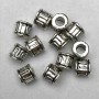 Bead findings insert in metal colour "silver" 5x4, 5mm packaged 26pcs+