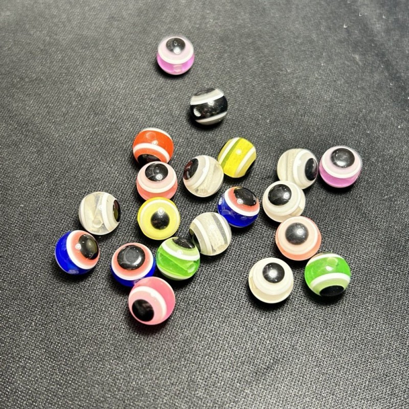 Assorted Beads, 10mm Diameter, Pack of 50pcs, 30g