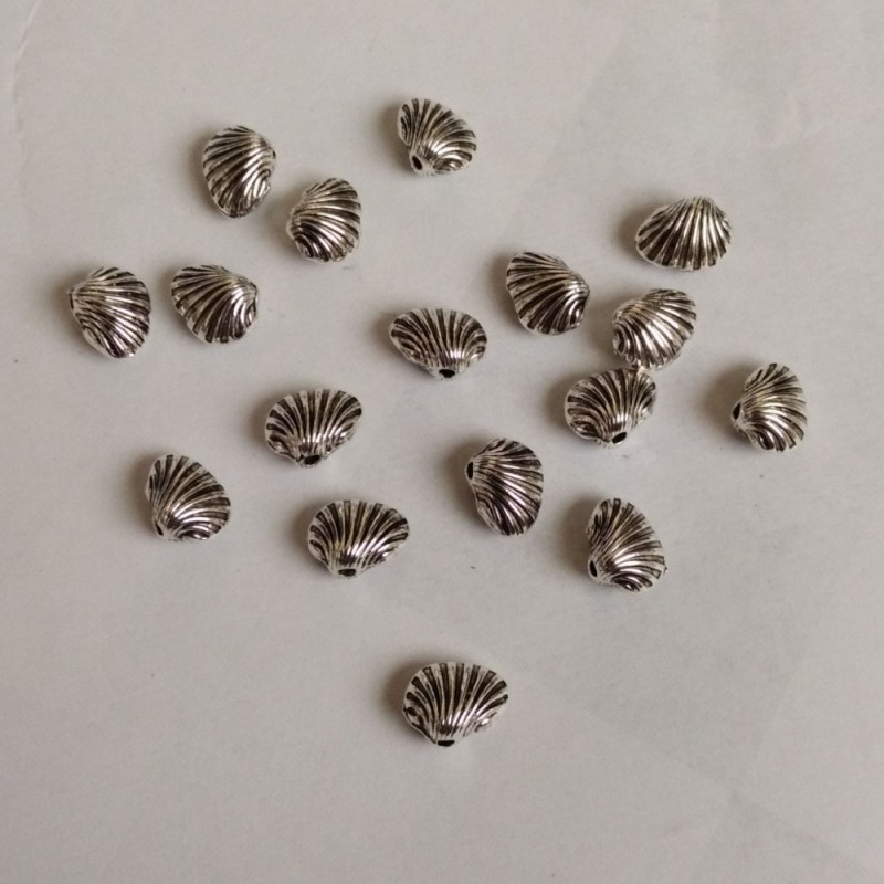 Findings Shell Bead 10x9mm, pack 20g +/- 16pcs