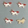 Findings Unicorn Pendant Enamel, pack of 9pcs, 22x12mm