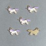 Findings Unicorn Pendant Enamel, pack of 9pcs, 22x12mm