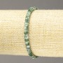 Elastic Bracelet, Natural Moss Agate Rondelle, diameter 4x2.5mm +/-, length 18cm+