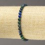 Elastic Bracelet Natural Azurite Smooth Bead, Diameter 4-5mm+