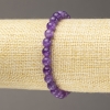 Bracelet Lepidolite (Synthetic) Smooth Bead, Diameter 6mm+/- (Stretch)