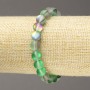 Elastic Bracelet Opal Glass Smooth Bead Grey-Green Matte, Diameter 8mm+/-, Length 18cm+