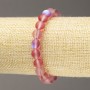 Elastic Bracelet Opal Glass Smooth Bead Red Matte, Diameter 8mm+/-, Length 18cm+