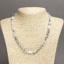 Natural Larimar Stone Necklace, tumbled beads, diameter 7x6mm+-, length 45cm+