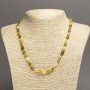 Natural Jadeite Stone Necklace, tumbled beads, diameter 7x6mm+-, length 45cm+