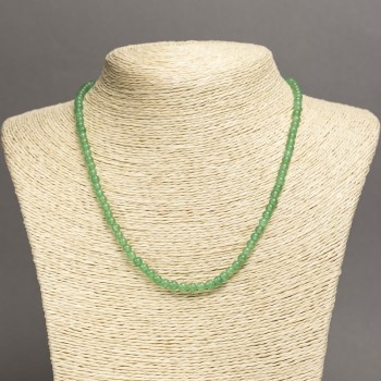 Jade (Pressed) Necklace, Smooth Round Bead, Diameter 4-5mm+/-, Length 45cm+/- (no knot)