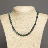 Natural Azurite Stone Necklace, Smooth Round Beads, Diameter 6.5mm +/-, Length 45cm+