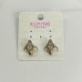 Xuping Earrings 18K Gold Plating with White Rhinestones, 15x10mm Diameter +
