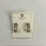 Xuping Earrings 18K Gold Plating and Rhodium with White Rhinestones, 16x6mm Diameter +