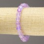 Elastic Bracelet Opal Glass Smooth Round Bead Lilac Matte, Diameter 8mm+/-, Length 18cm+