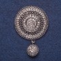 Brooch, Silver-Tone Metal, 3.7x5.5cm