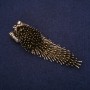 Hedgehog Porcupine Brooch 75x23mm, Bronze Metal