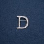 Brooch Initial Letter "D" 30x28mm Silver-Tone Metal
