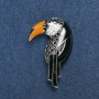 Toucan Brooch Silver-Tone Metal, Enamel and Rhinestones 36x16mm +
