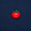 Tomato Brooch-Pendant, gold-tone metal 25x28mm+